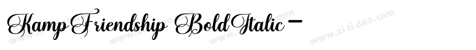 KampFriendship BoldItalic字体转换